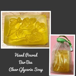 Hand Poured Bee Soap, Bee Glycerin Bar Soap